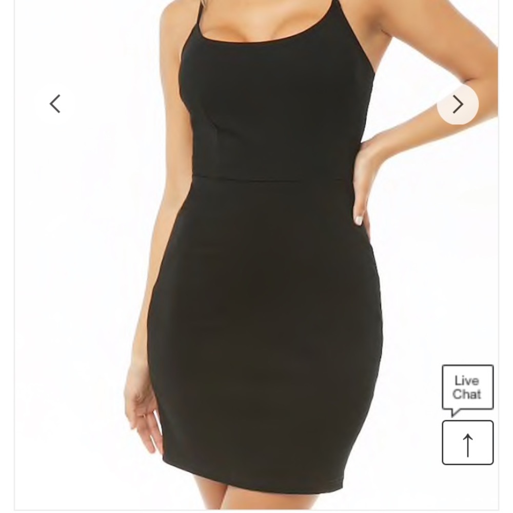 Forever21 Black Lace Up Bodycon Dress - Picture 2 of 3